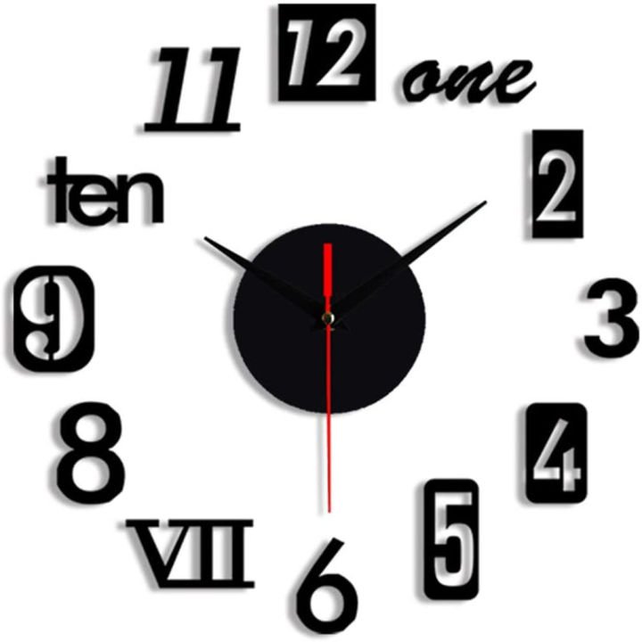 Diy Wall Clock - 3D Wooden Wall Clock Decor,Wall Sticker Clock...