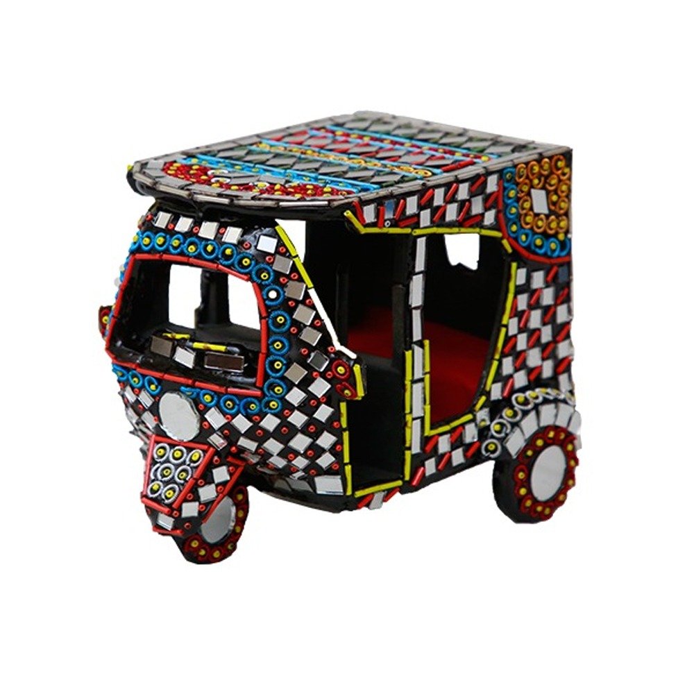 Rikshaw Art Glass Work Rikshaw Colorful  Art Antique Decoration...