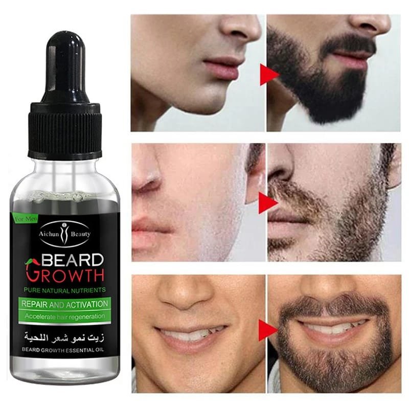 Aichun Beauty Organic Men Beard Growth Oil Concave Naturals Beard... - Image 4