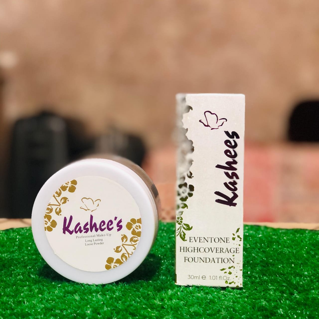 Pack Of 2 Kashee'S Deal, Foundation &Amp; Setting Loose Powder, 30 Ml