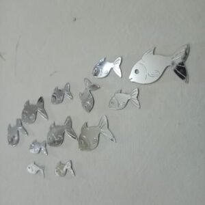 30 Pcs Acrylic Fishes Mirror Wall Art Decor Fishes Mirror...