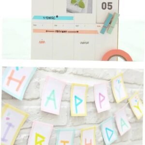 10 Rolls Chic Washi Tape Colorful Rainbow Design Removable...