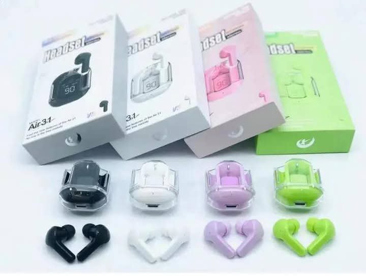 Air 31 Earbuds Wireless Earbuds With Crystal Transparent Case With... - Image 3