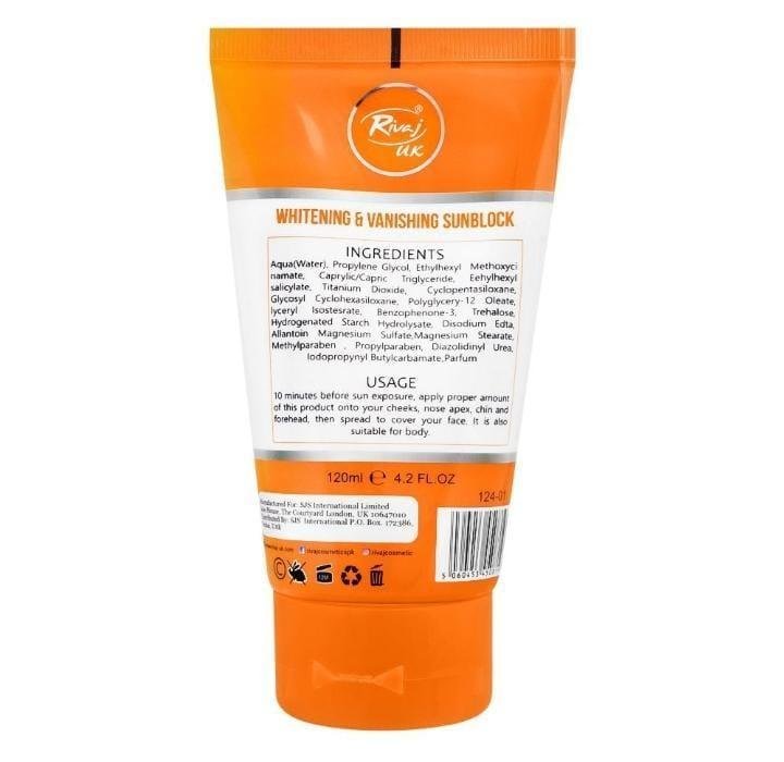 Rivaj Sunblock Whitening &Amp; Vanishing Spf60 Ideal For All Skin... - Image 3