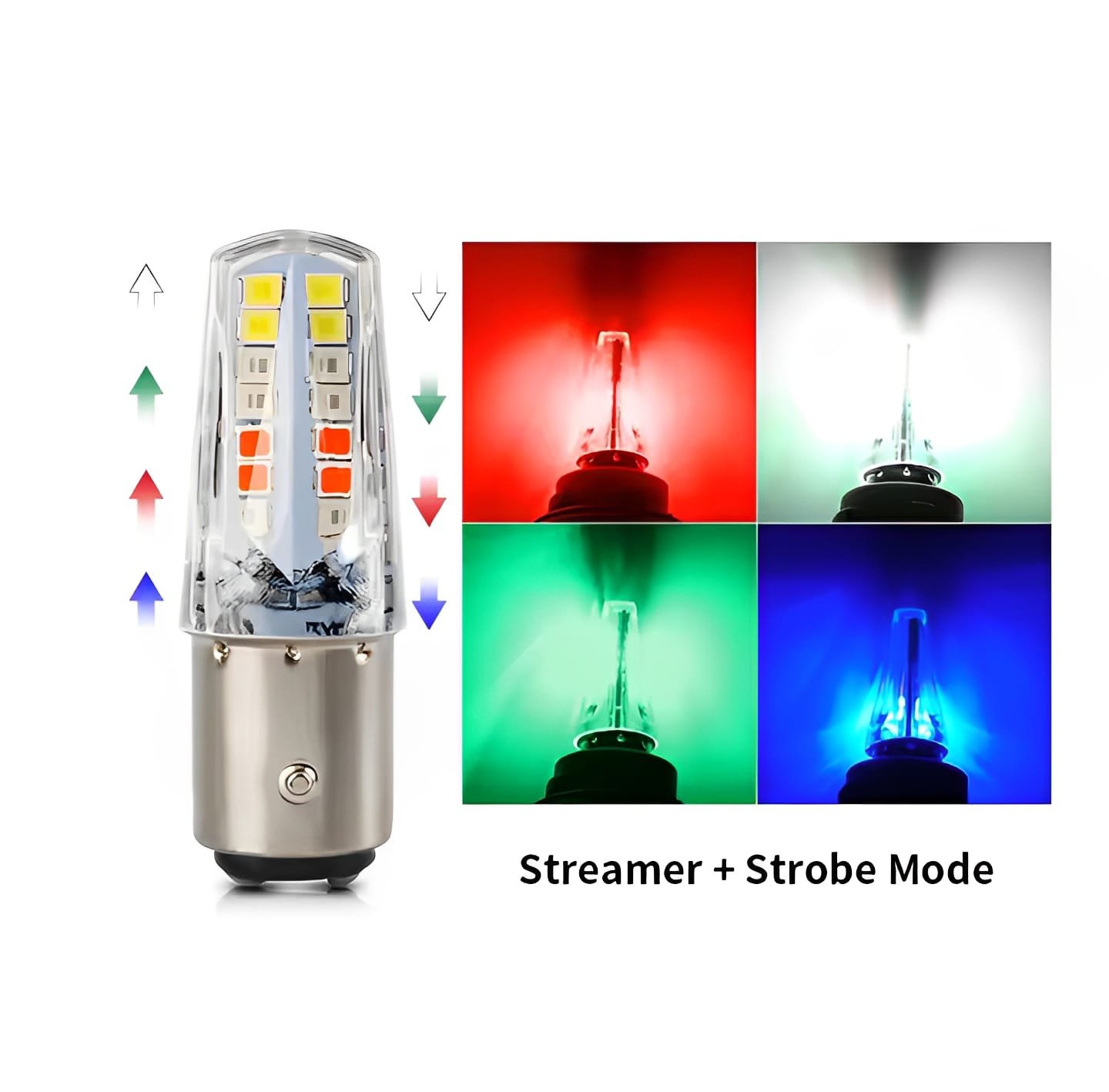 Led Backlight Bulb 6 Functions, 4 Colors - Perfect For Bikes, Cd... - Image 2