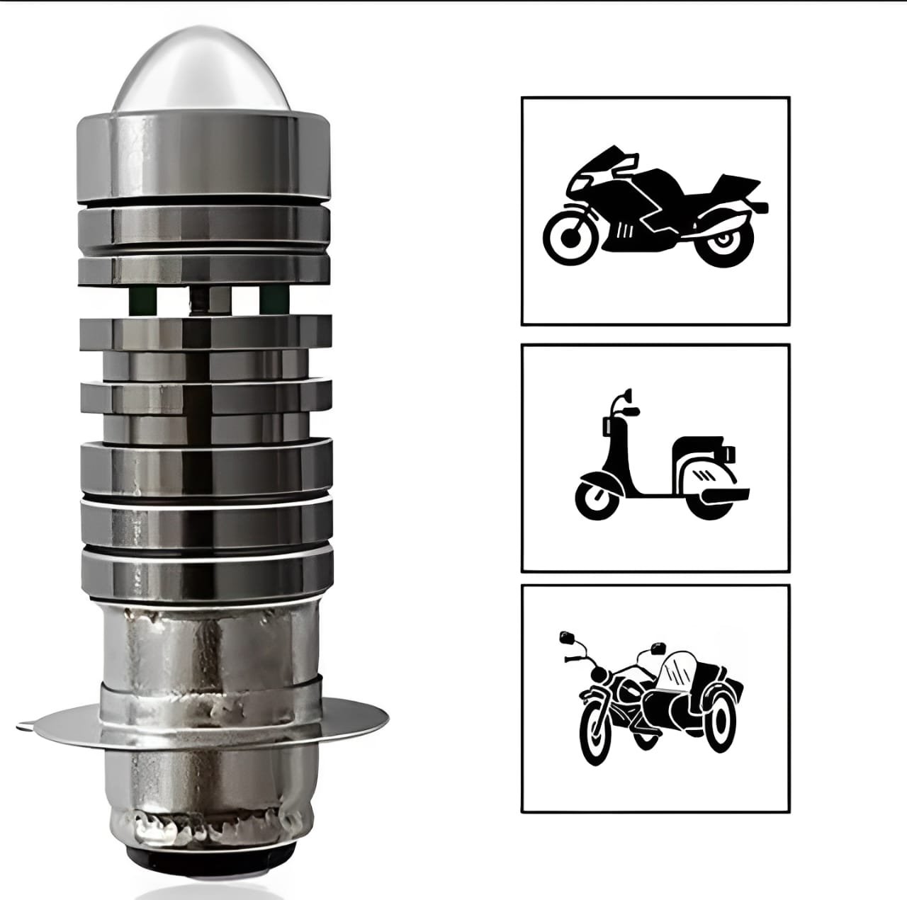 Bike Led Headlight Bulb - Motorcycle Fog Light - Super Bright With... - Image 4