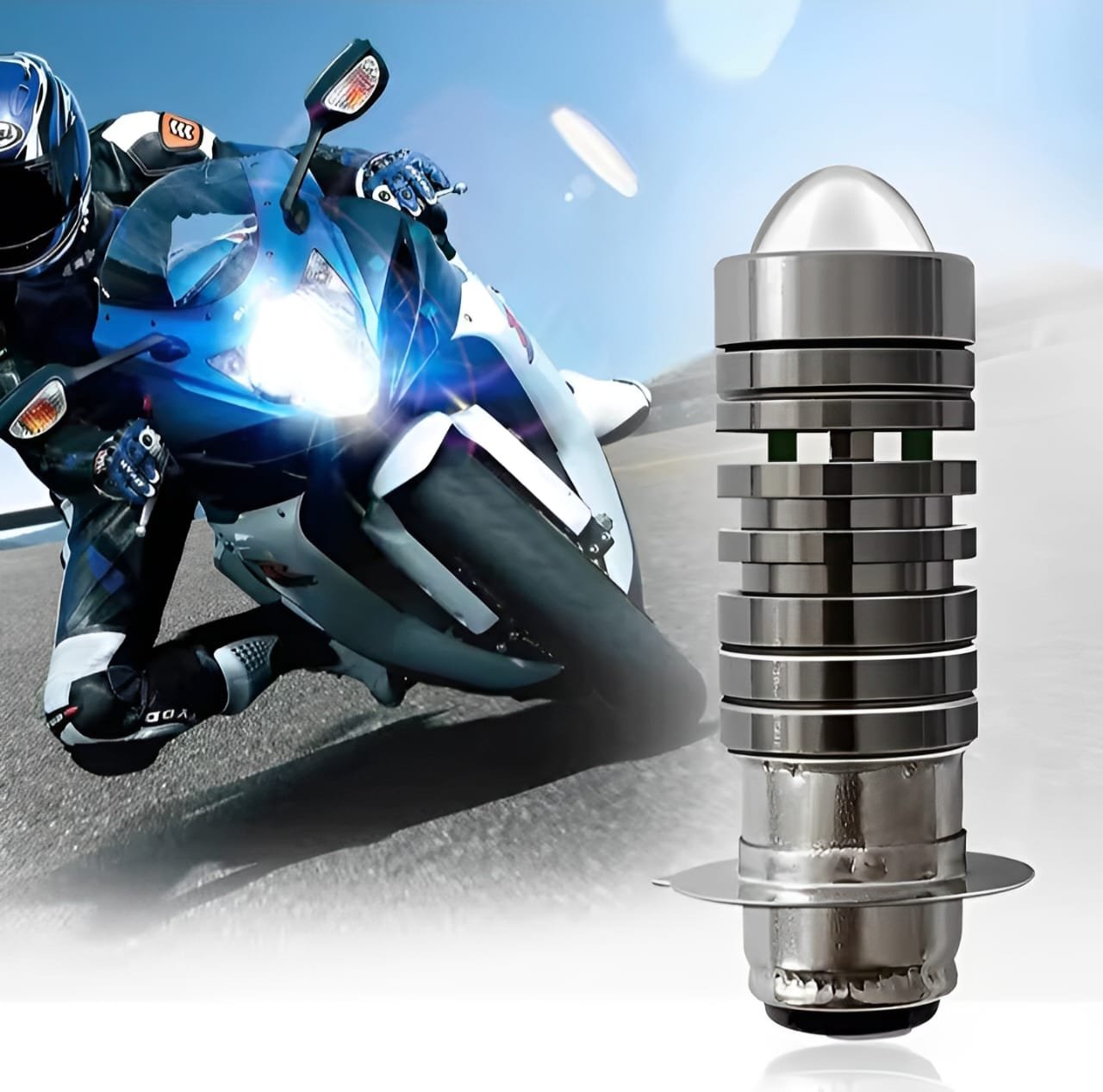 Bike Led Headlight Bulb - Motorcycle Fog Light - Super Bright With... - Image 2