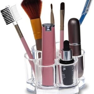 6 Slot Round Shape Lipstick Organizer Flower Shape Clear Acrylic...