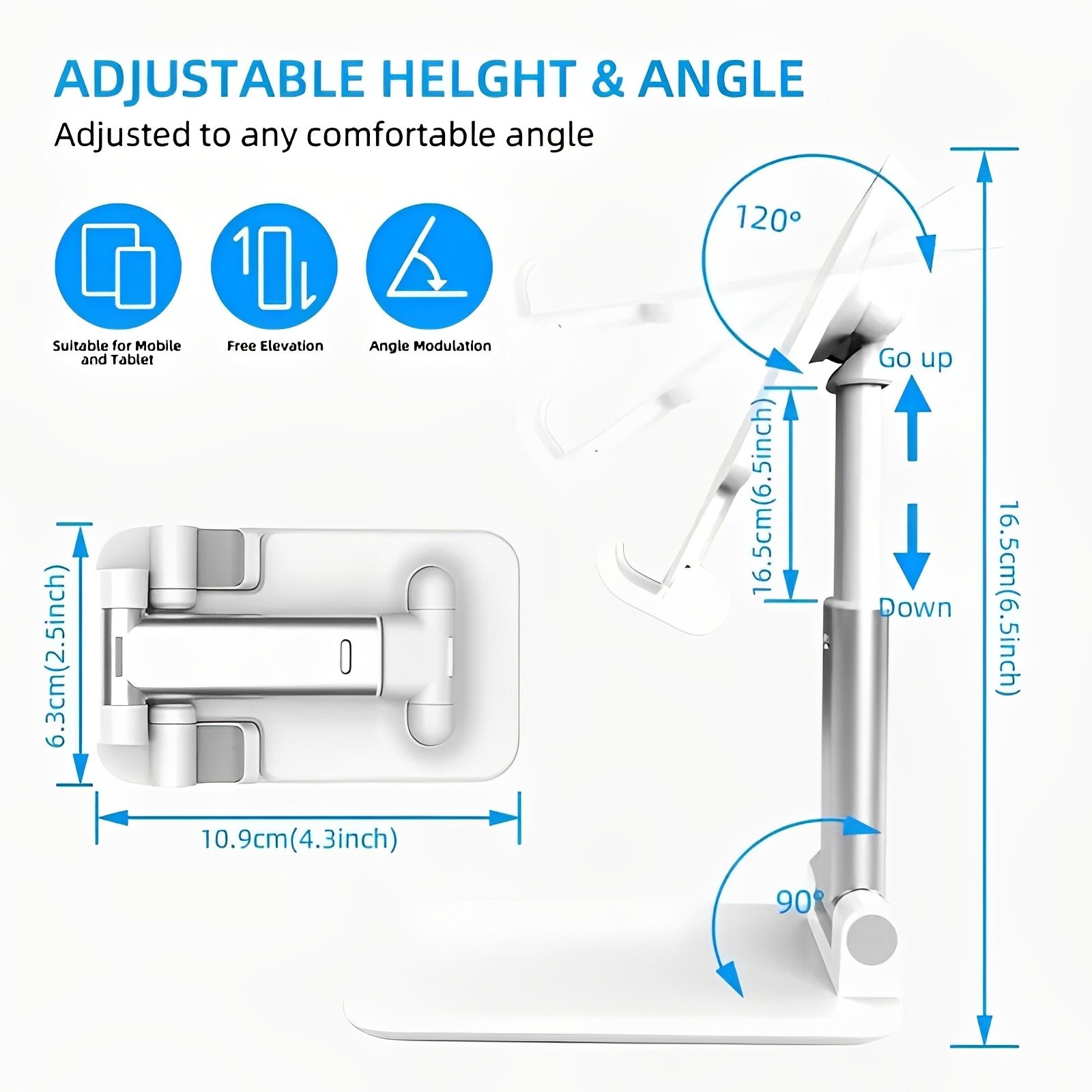Foldable &Amp; Adjustable Mobile Phone And Tablet Stand - Image 5