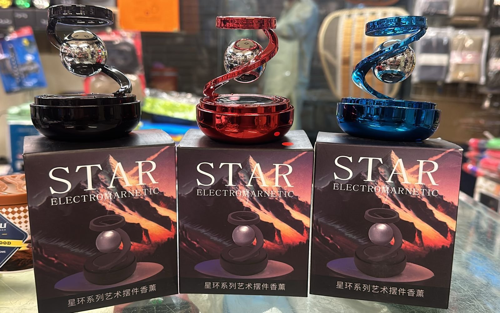 Star Solar Powered Levitating Ball Air Freshener For Car...