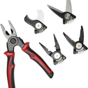 5 In 1 Portable Tool Steel Wire Cutters, 5 Replaceable Heads, Anti...
