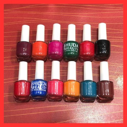 06 Pcs Huda Beauty Nail Paint With Free Nail Polish Remover, Pack Of 2