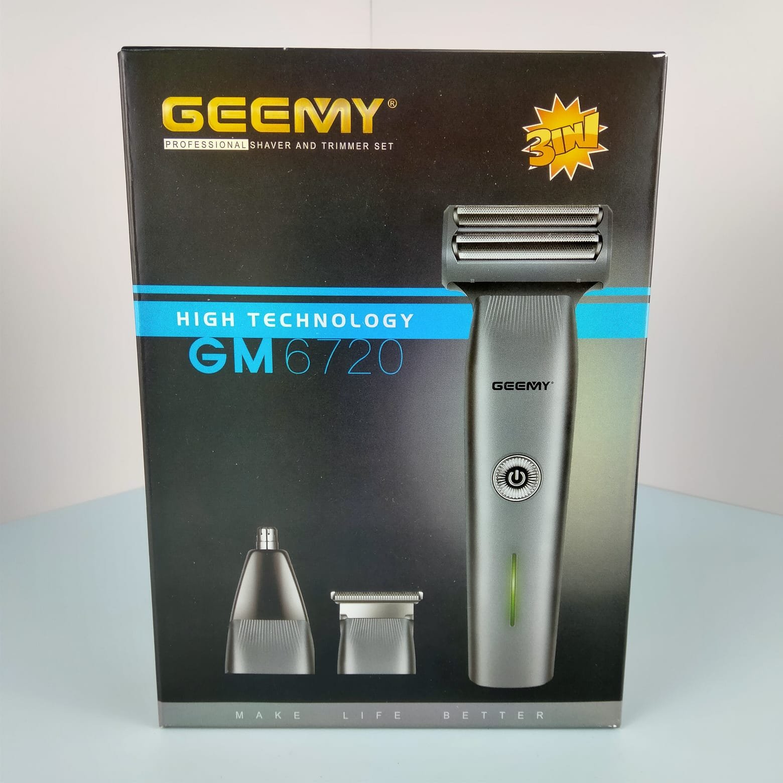 Geemy (Gm7620)  3In1 Grooming Kit Is Rechargeable Powerful Trimmer...