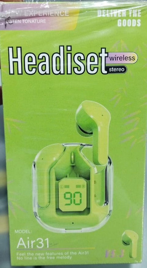 Air 31 Earbuds Wireless Earbuds With Crystal Transparent Case With... - Image 2