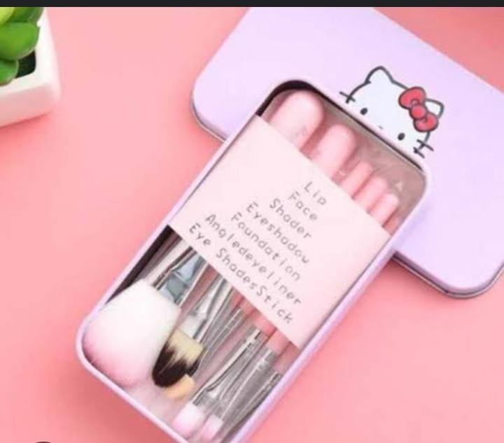 07 Pcs Kitty Style Brushes Makeup Brush Set - Image 4
