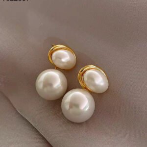 Oval Shape Marble Korean Style Earings For Women Girls Design...