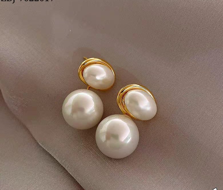 Oval Shape Marble Korean Style Earings For Women Girls Design...