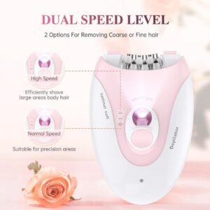 Daling Dl-6032 Cordless Ladies Epilator With 2-Speed Adjustment,...