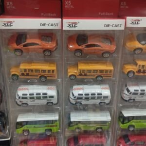5-Piece Die Cast Metal Car And Bus Set