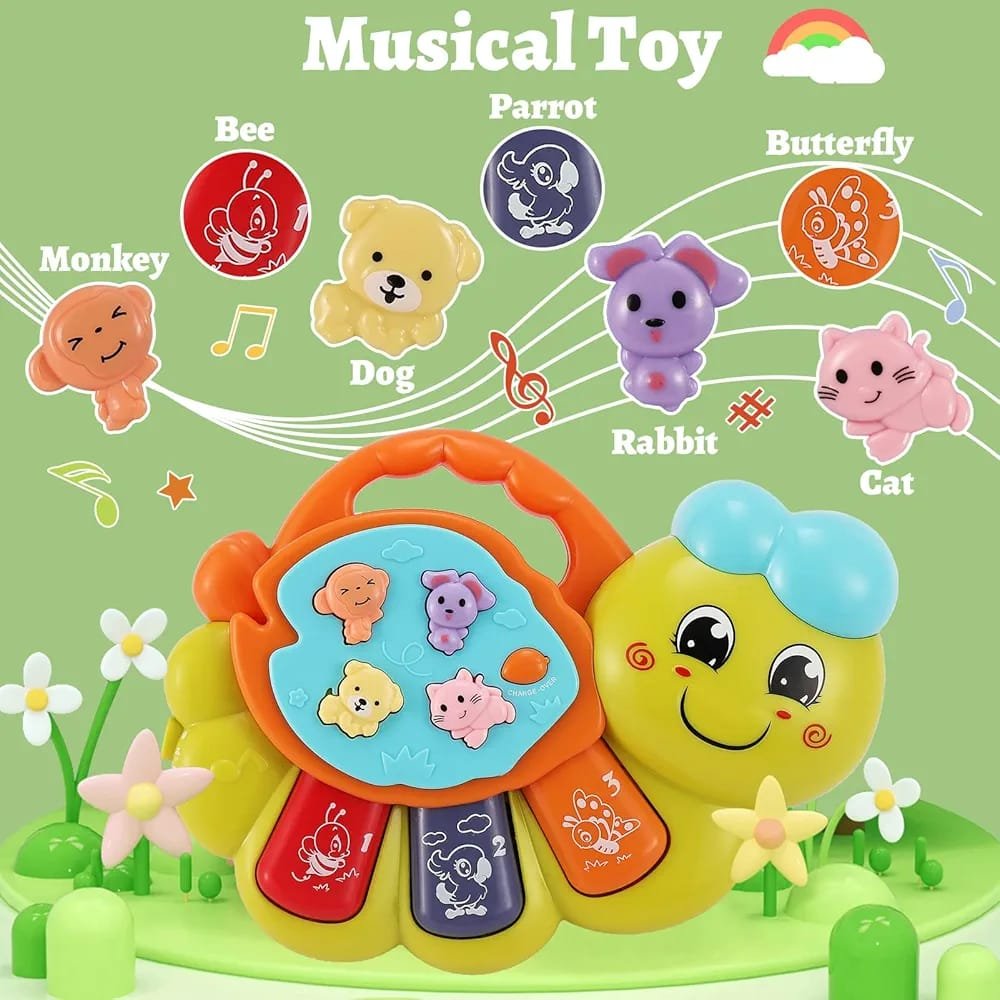 Toey Play Baby Toy With Caterpillar For 12+ Months, Musical Piano...