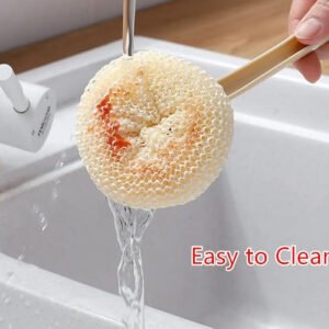 Multipurpose Fiber Cleaning Balls With Long Handle