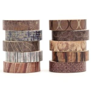 Songdao 10 Rolls Fantasy Washi Tape Set Texture Arts Adhesive...