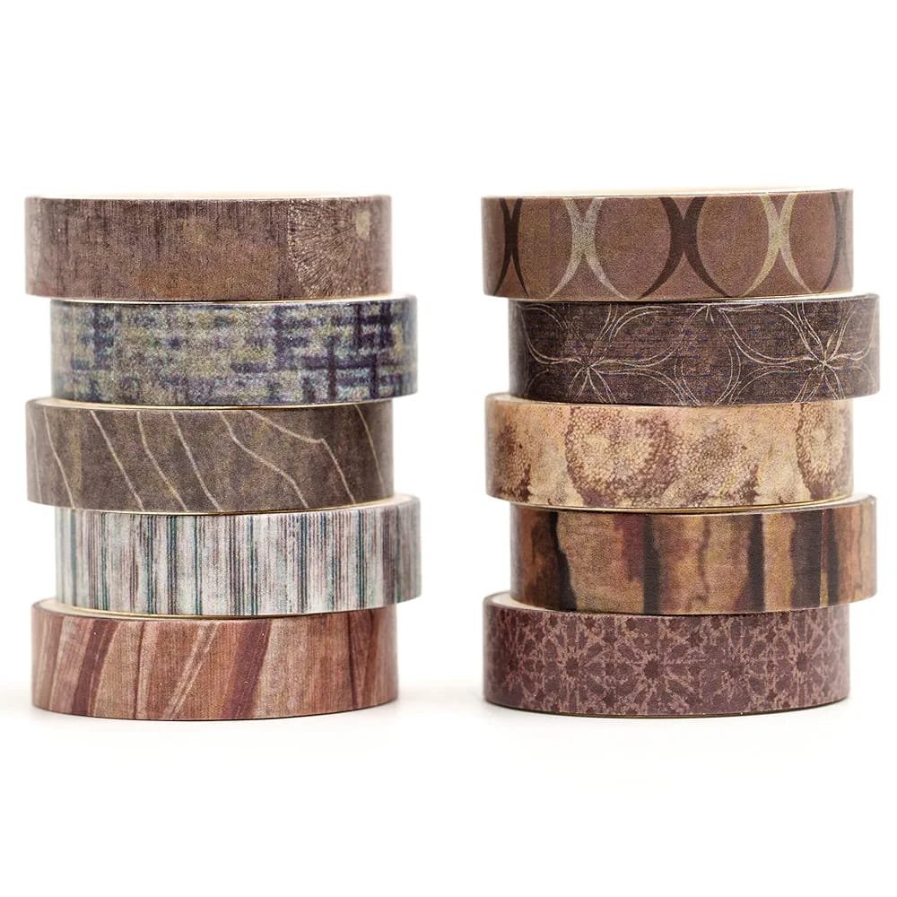 Songdao 10 Rolls Fantasy Washi Tape Set Texture Arts Adhesive...