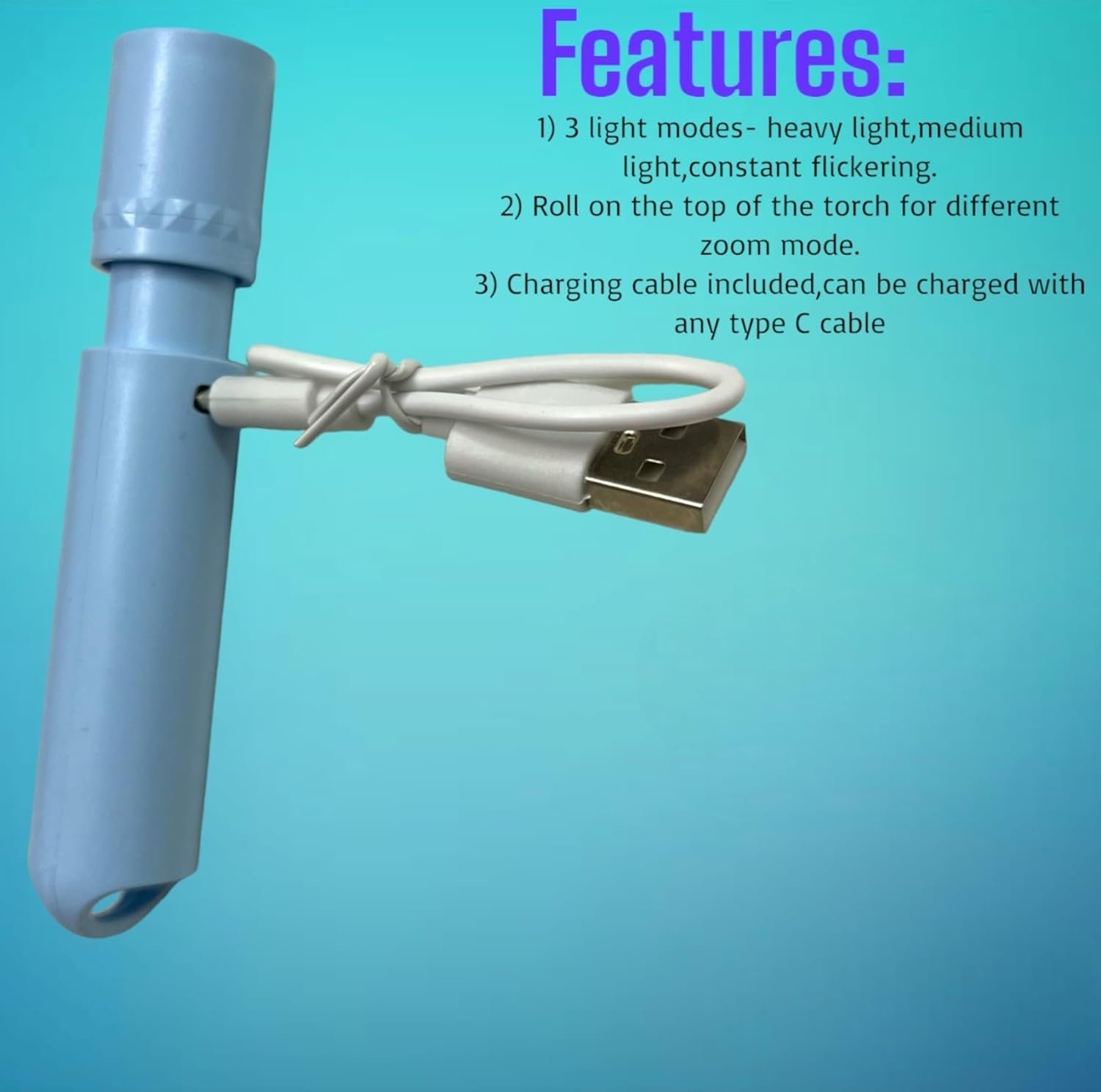 Pl 003 Long Range Led Rechargeable Torch Light - Image 2