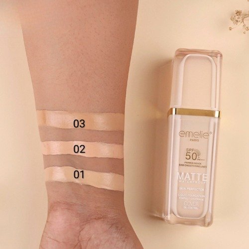 Emelie Paris Spf 50+ Foundation With Primer (30 Ml) - Image 3
