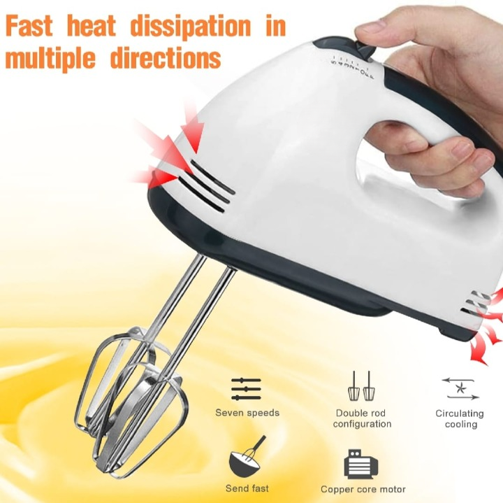 Electric Hand Mixer Beater Machine For Cake, Eggs &Amp; Baking -... - Image 5