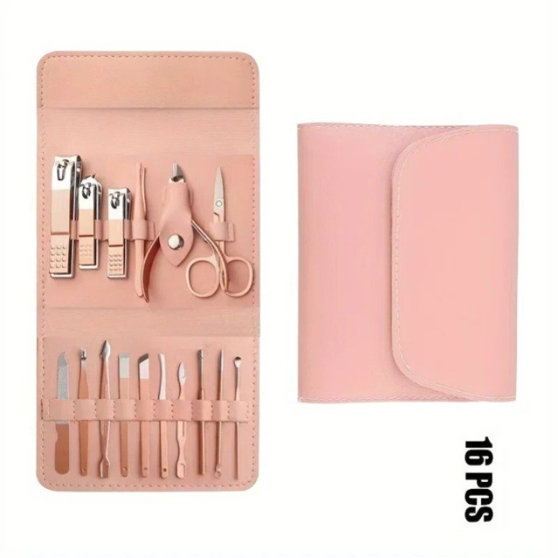 16Pcs Professional Manicure &Amp; Pedicure Set