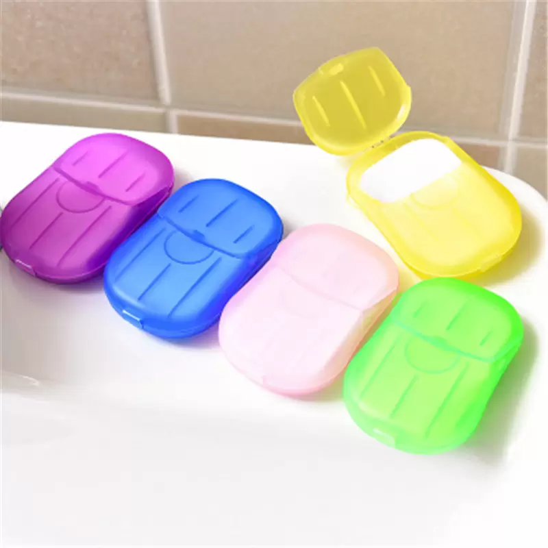 Portable Outdoor Travel Soap Paper Washing Hand Bath Clean Scented...