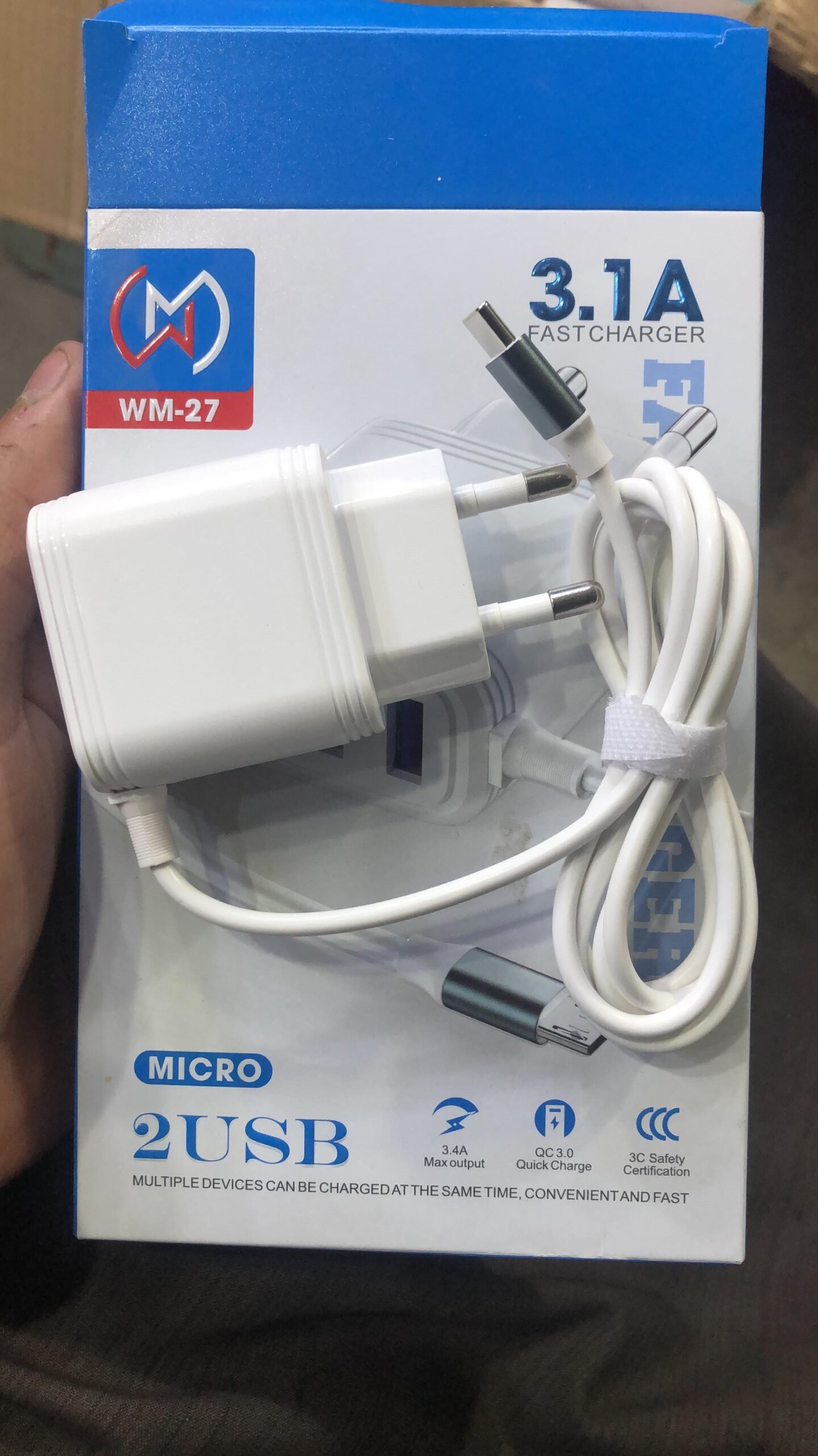Wm 27 3.1a Fast Micro USB Charger with Dual USB Ports - Image 5