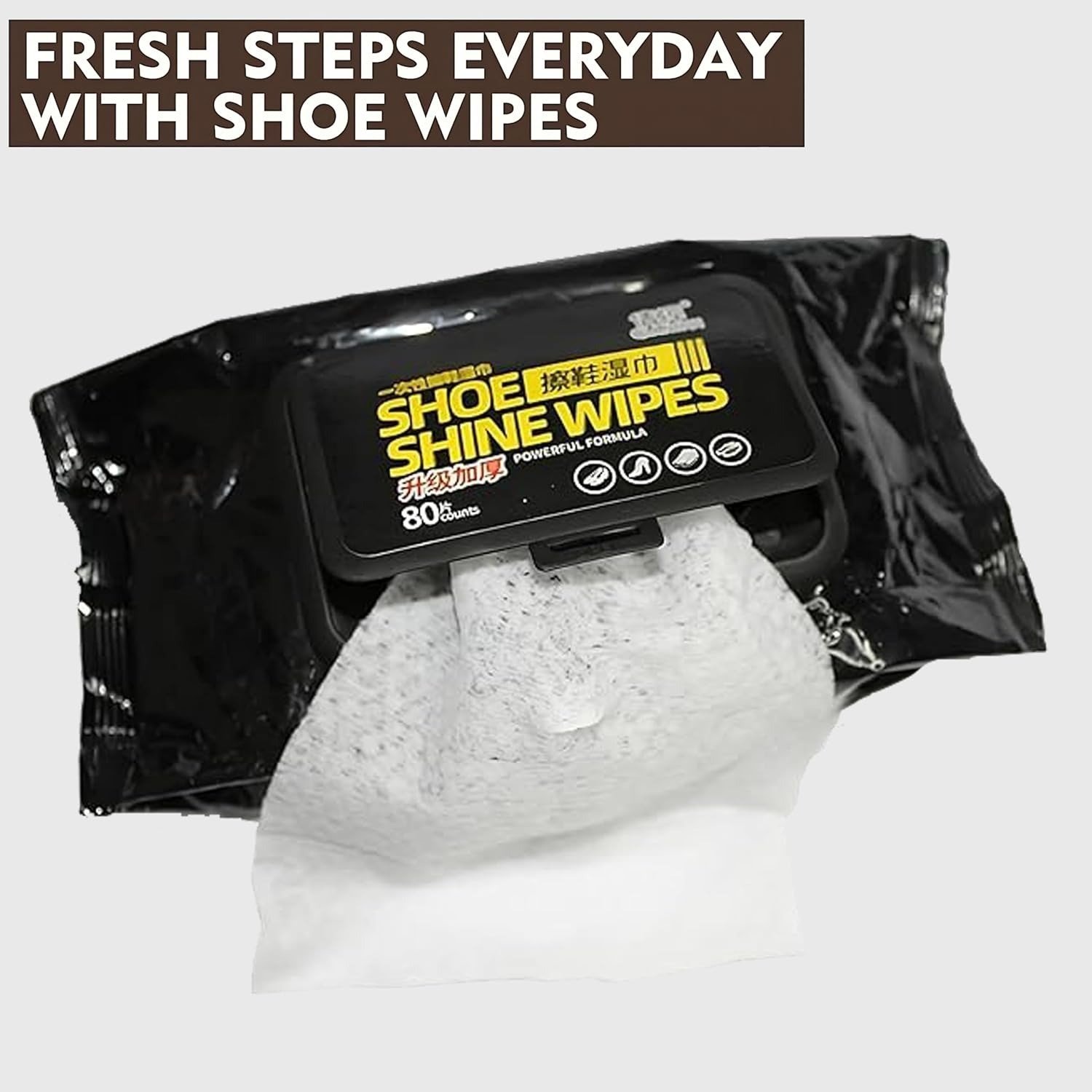 Shoe Wipes | 80 Pcs Instant Cleaner | Quick Dirt & Stain Removal | Shoe - Image 4