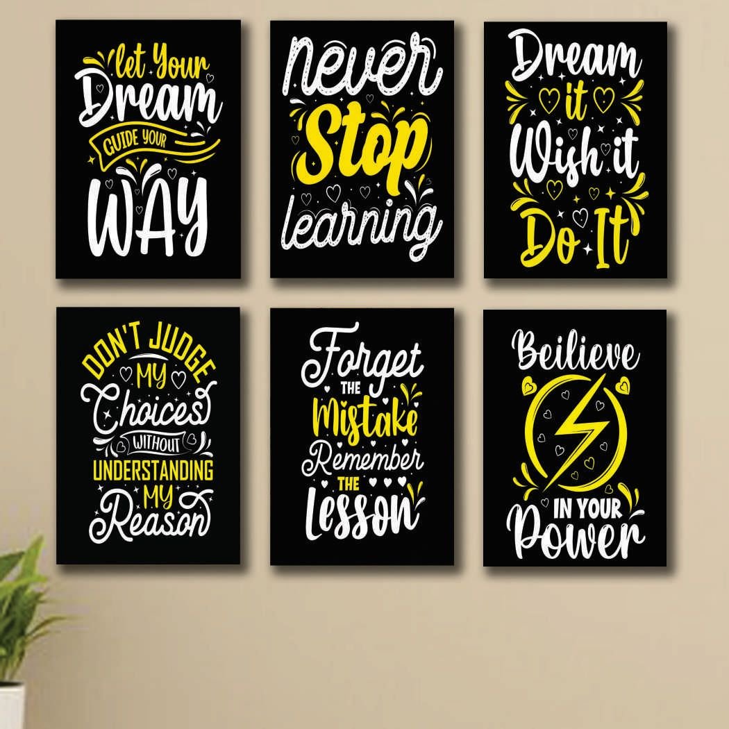 Set of 6 Premium Wall Art Photo Tiles