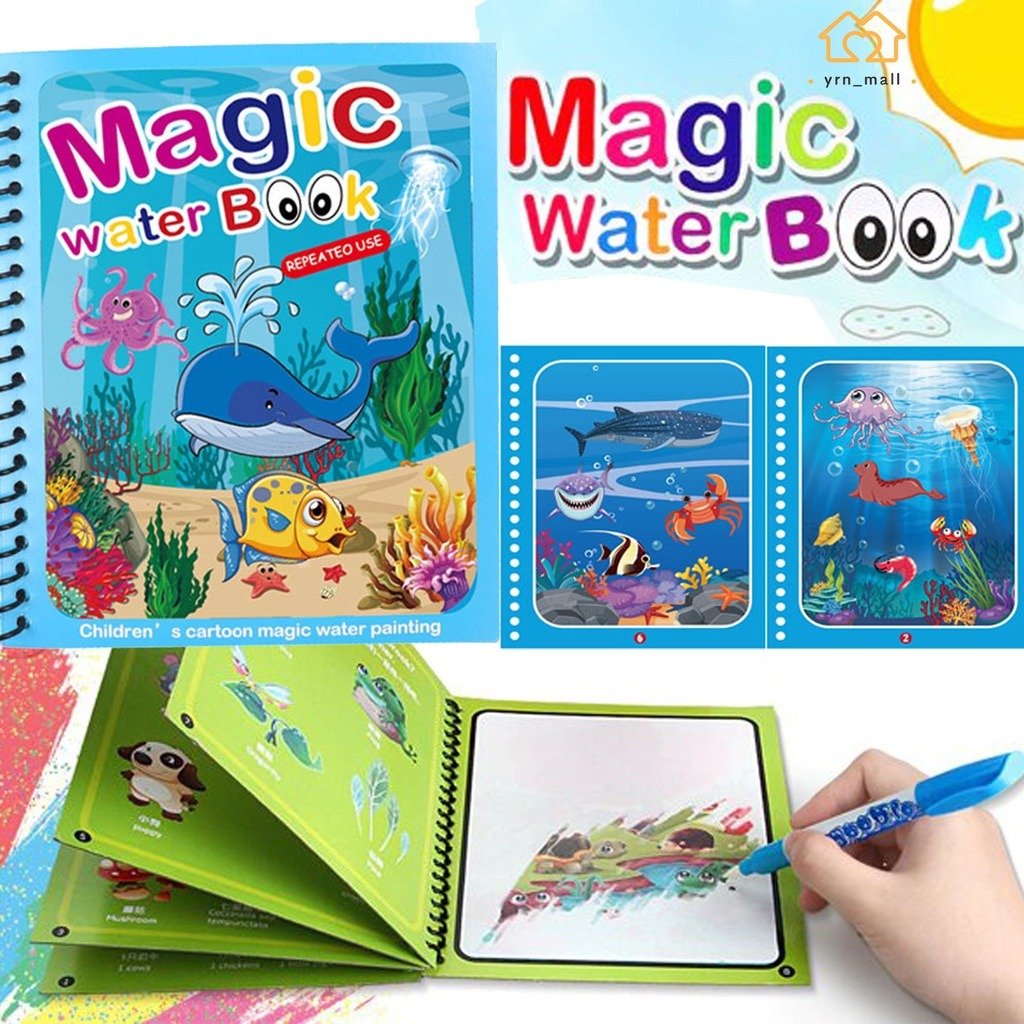 Magic Water Book Painting Drawing Coloring Board Book Magic Water...