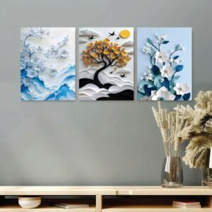 Set of 3 Premium Wall Art Photo Tiles