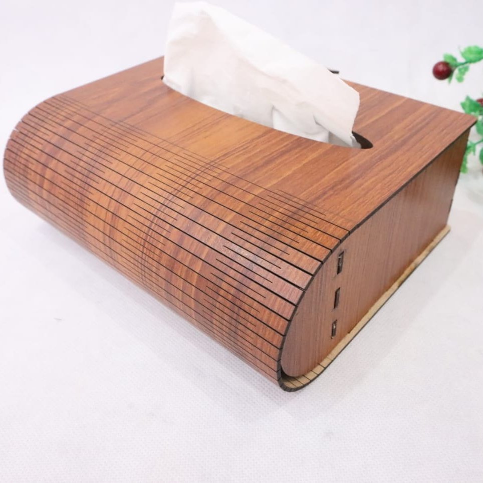 Plain Wooden Tissue Box Elegant Design Smooth Finish Easy Use Durable