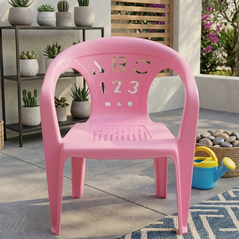 Number and Letters Design Kids Chair