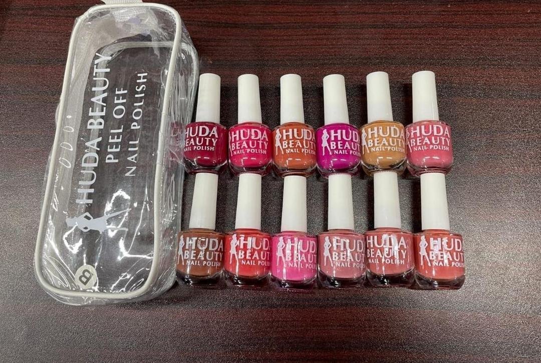 Huda Beauty Peel Off Nail Polish Set Pack of 6 Full Size Long Lasting - Image 4