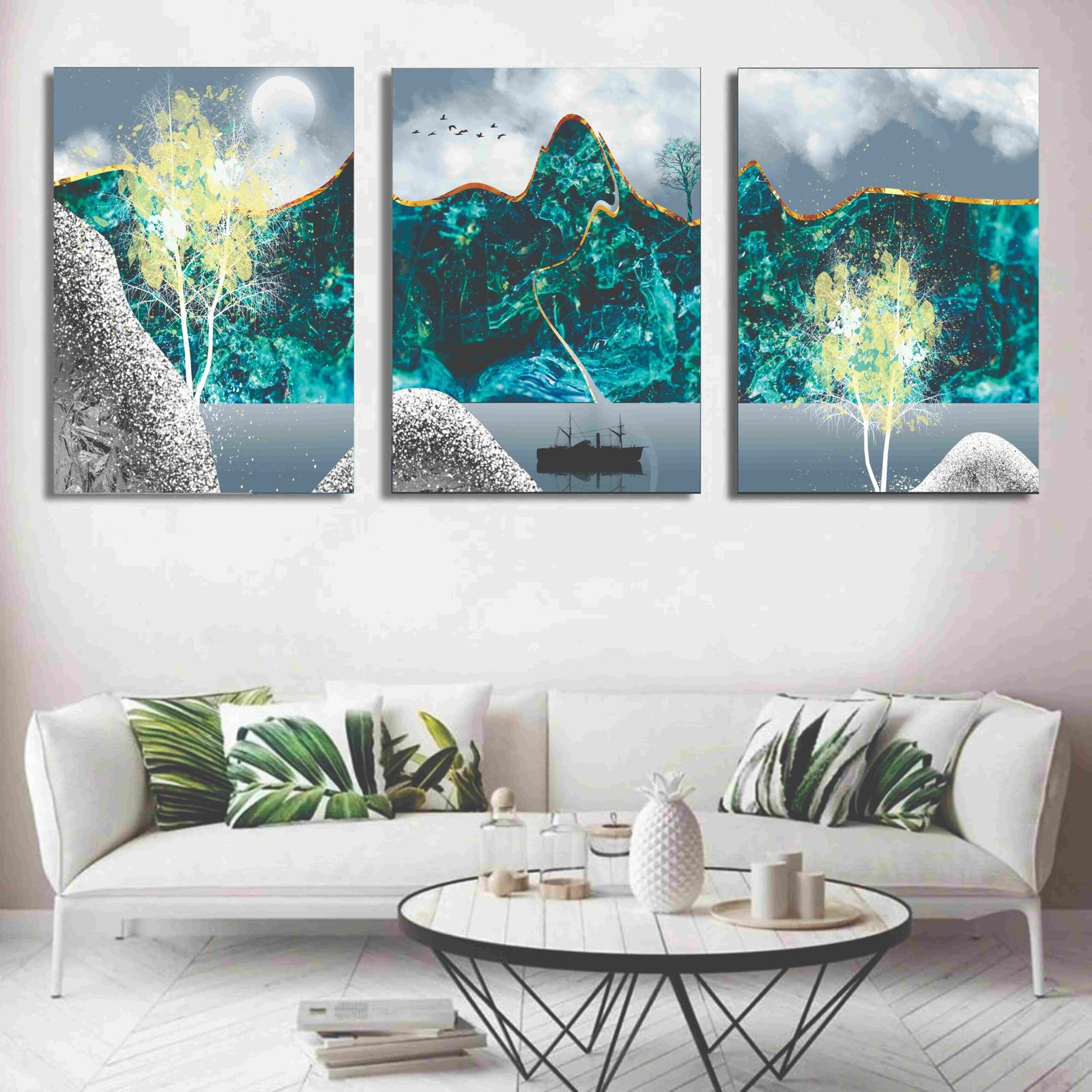 Set Of 3 Wall Art Wooden Phototile Frames For Wall Decor
