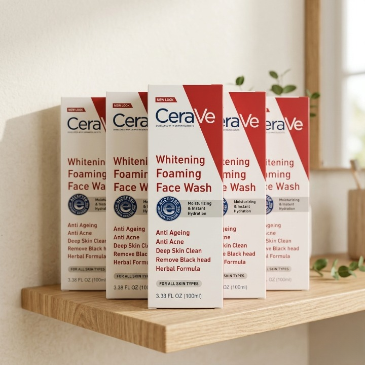 Cerave Whitening Foaming Face Wash 100ml Anti Ageing Anti Acne Deep - Image 3