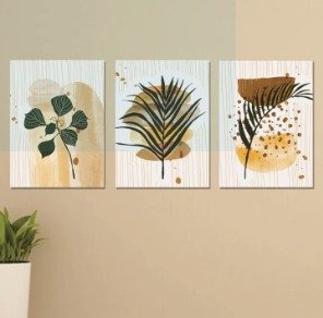 Set of 3 Wall Art Wooden Phototile Frames for Wall Decor Providing
