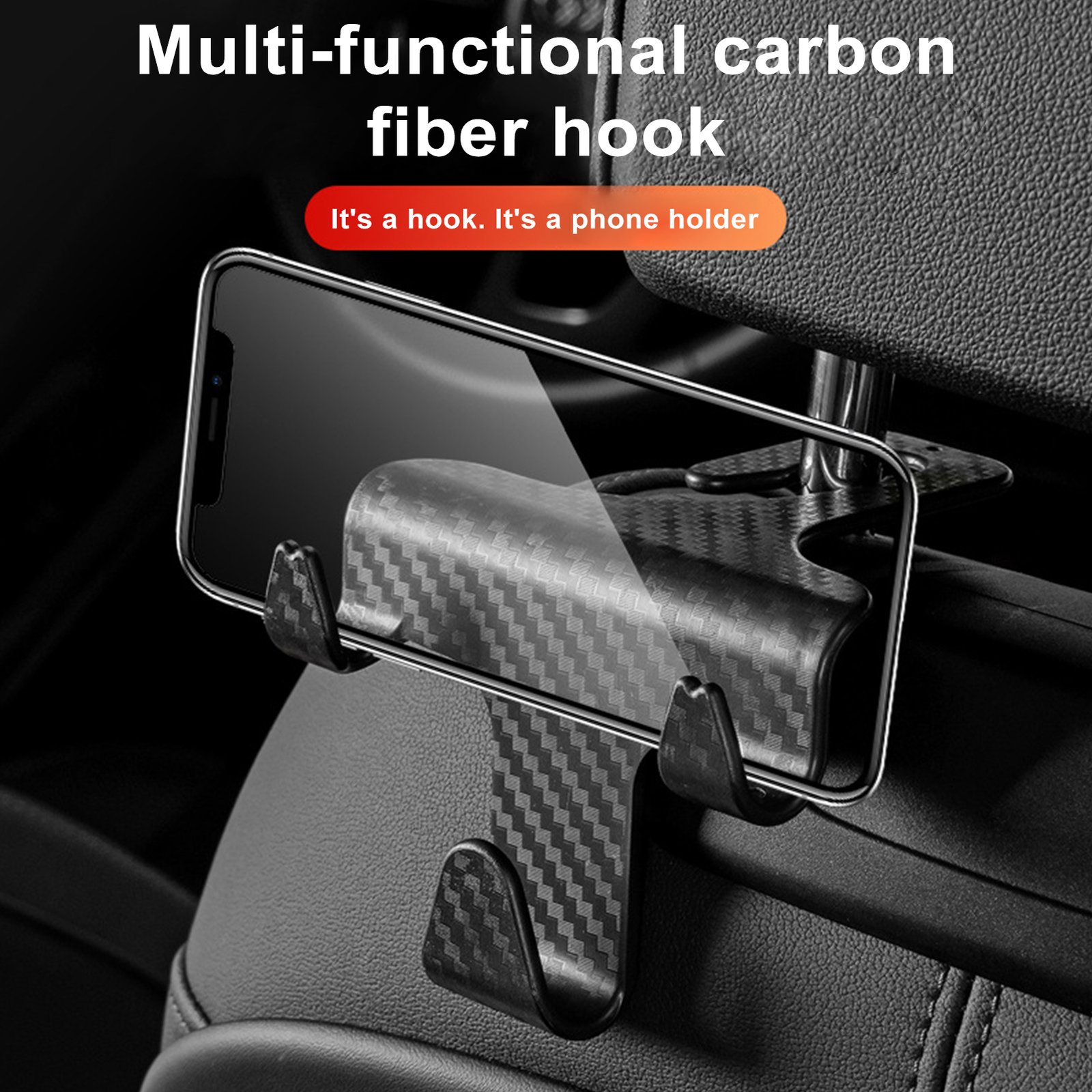 Universal Car Seat Back Hook Headrest Hanger Bag Clothes Hanging... - Image 5