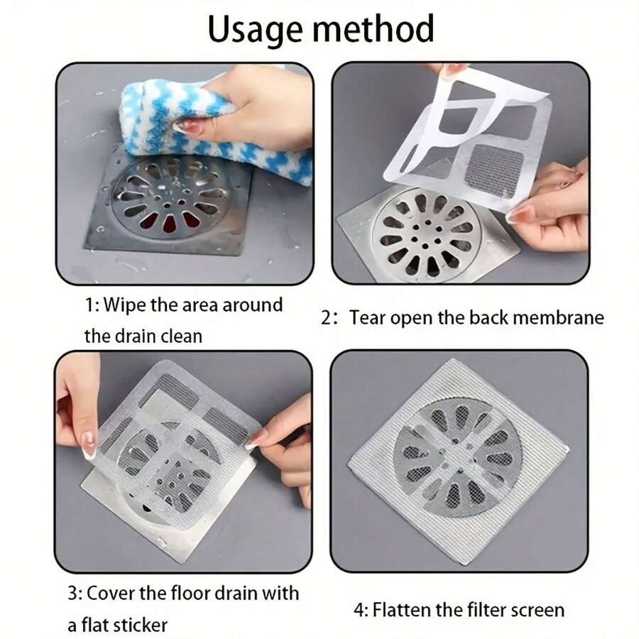 10 Pcs Multifunctional Net Sticker Drainer Net For Bathroom -... - Image 4
