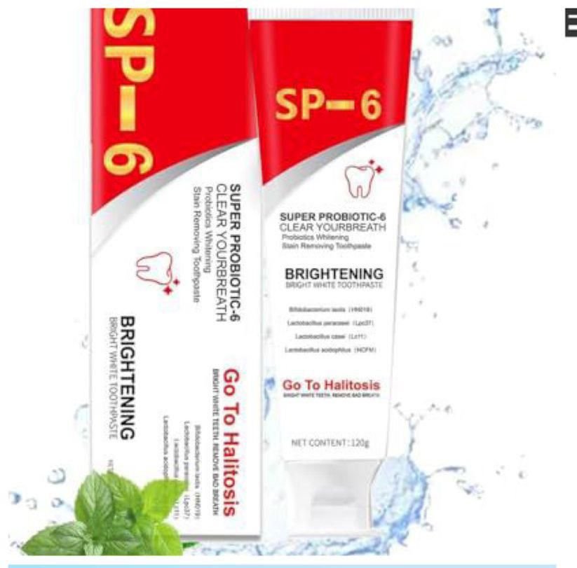 Premium Sp-6 Ultra Whitening Probiotic Toothpaste - Image 4
