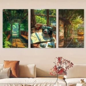 Set of 3 Sticky Wooden Canvas Frames for Wall Decore Aesthatic Art /
