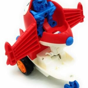 Transforming Aeroplane Friction Toy for Kids with Quick Character