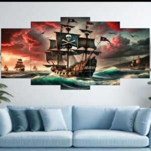 Pirate Ship Ocean Voyage Wall Art