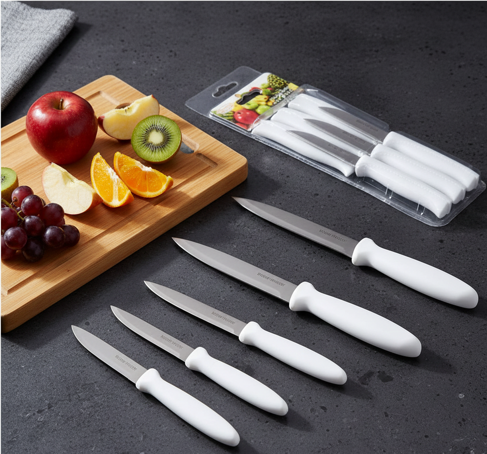 6 Piece Knife Set | Professional Stainless Steel Kitchen Knives | Sharp - Image 3